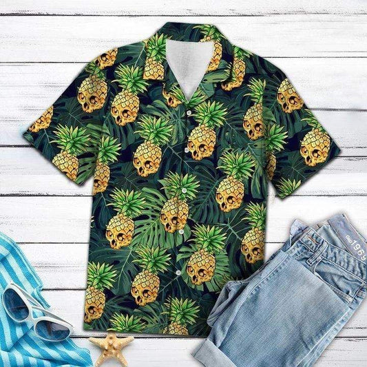 Pineapple Skull Summer Vibe Hawaiian Shirt