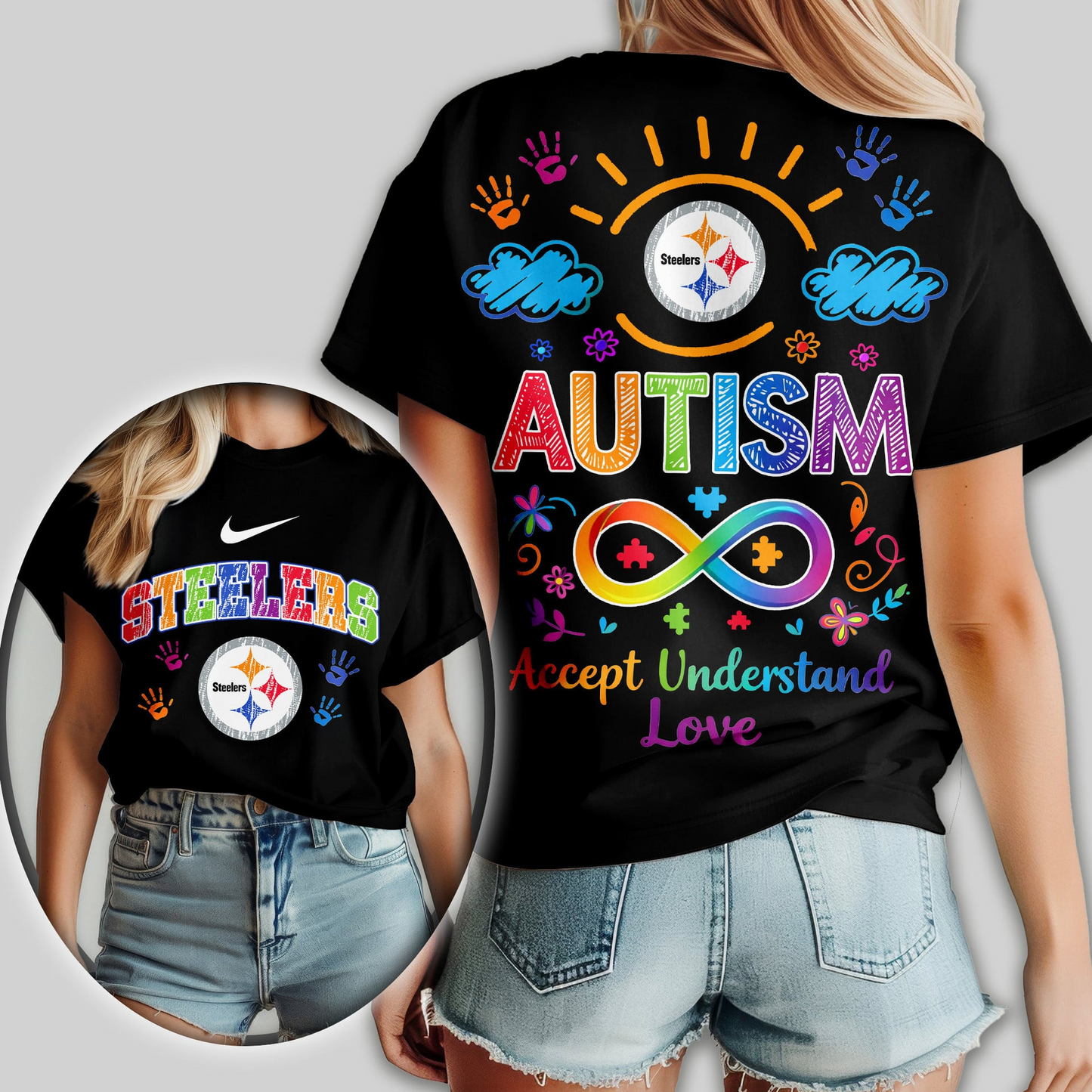 PS Premium NFL National Autism Acceptance Month Women Shirt DDT NTL