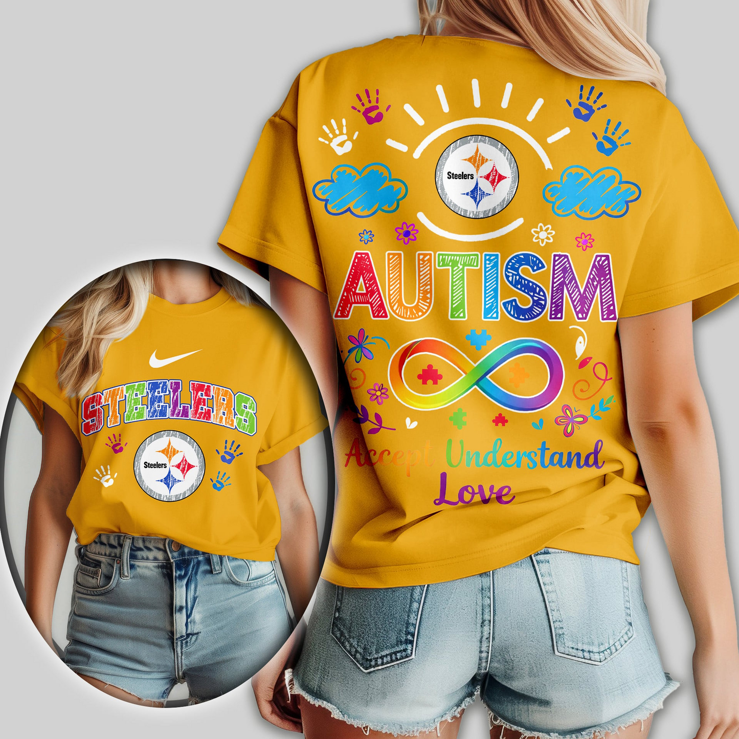 PS Premium NFL National Autism Acceptance Month Women Shirt DDT NTL