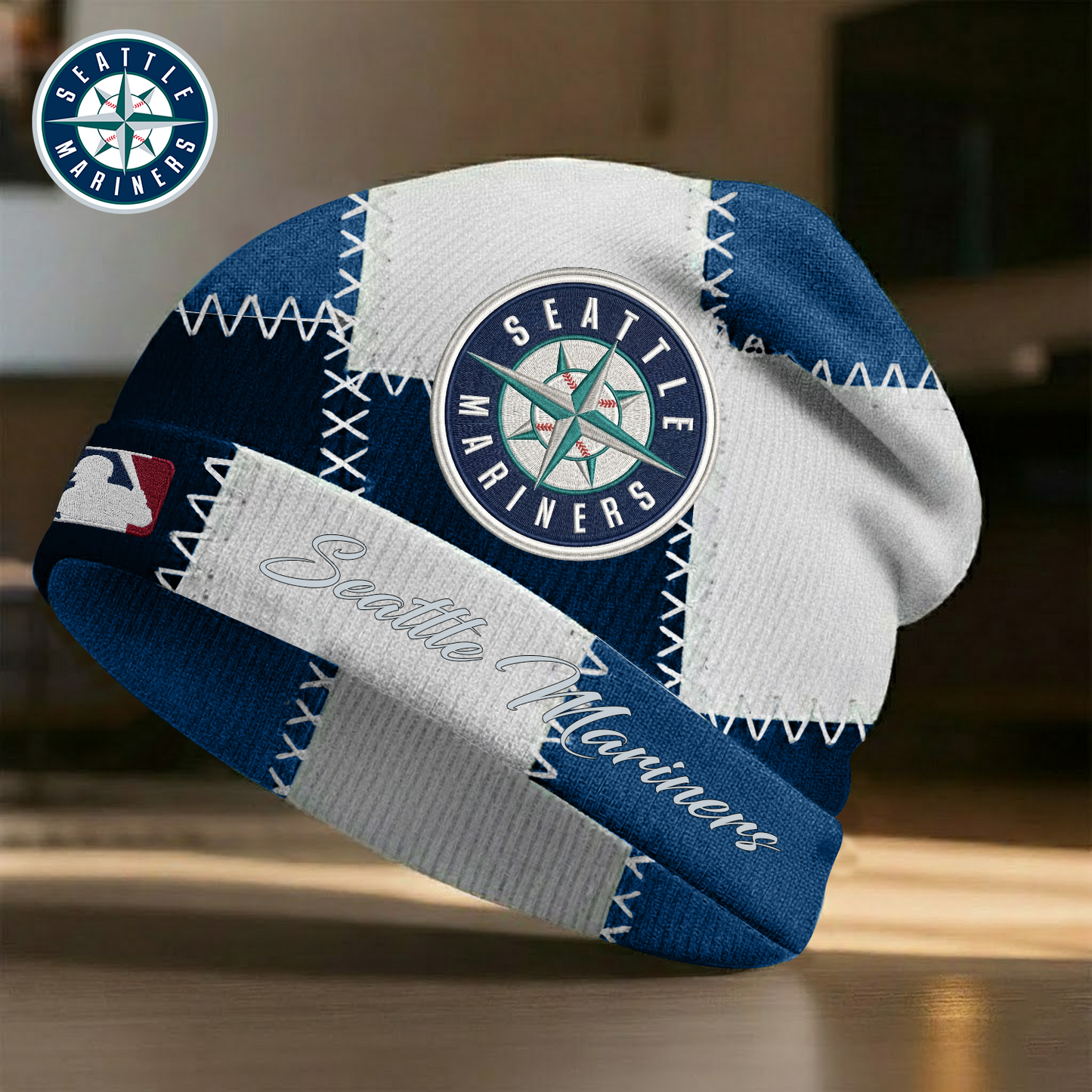 SEA X MLB Custom Name Beanie Hat Gifts For Fans - Limited Edition NAK NHT