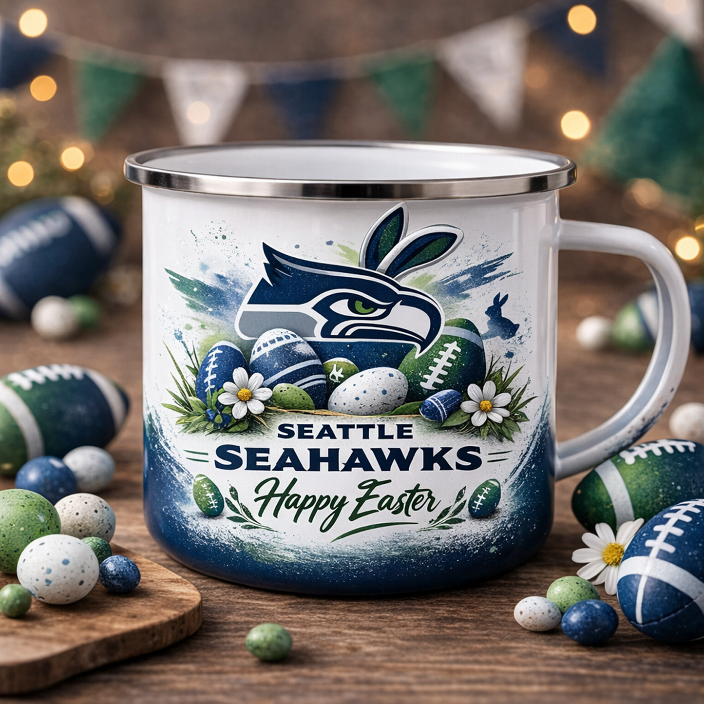 SEA X NFL Easter-themed enamel mug NAK NHT