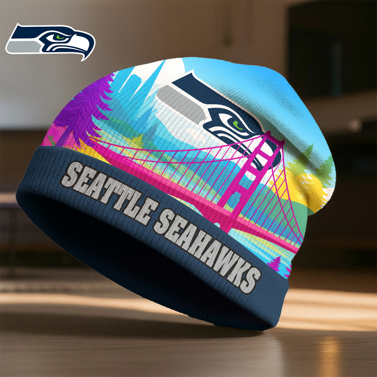SEA X NFL Premium Super Bowl LX Beanie Hat HY NAK NHT