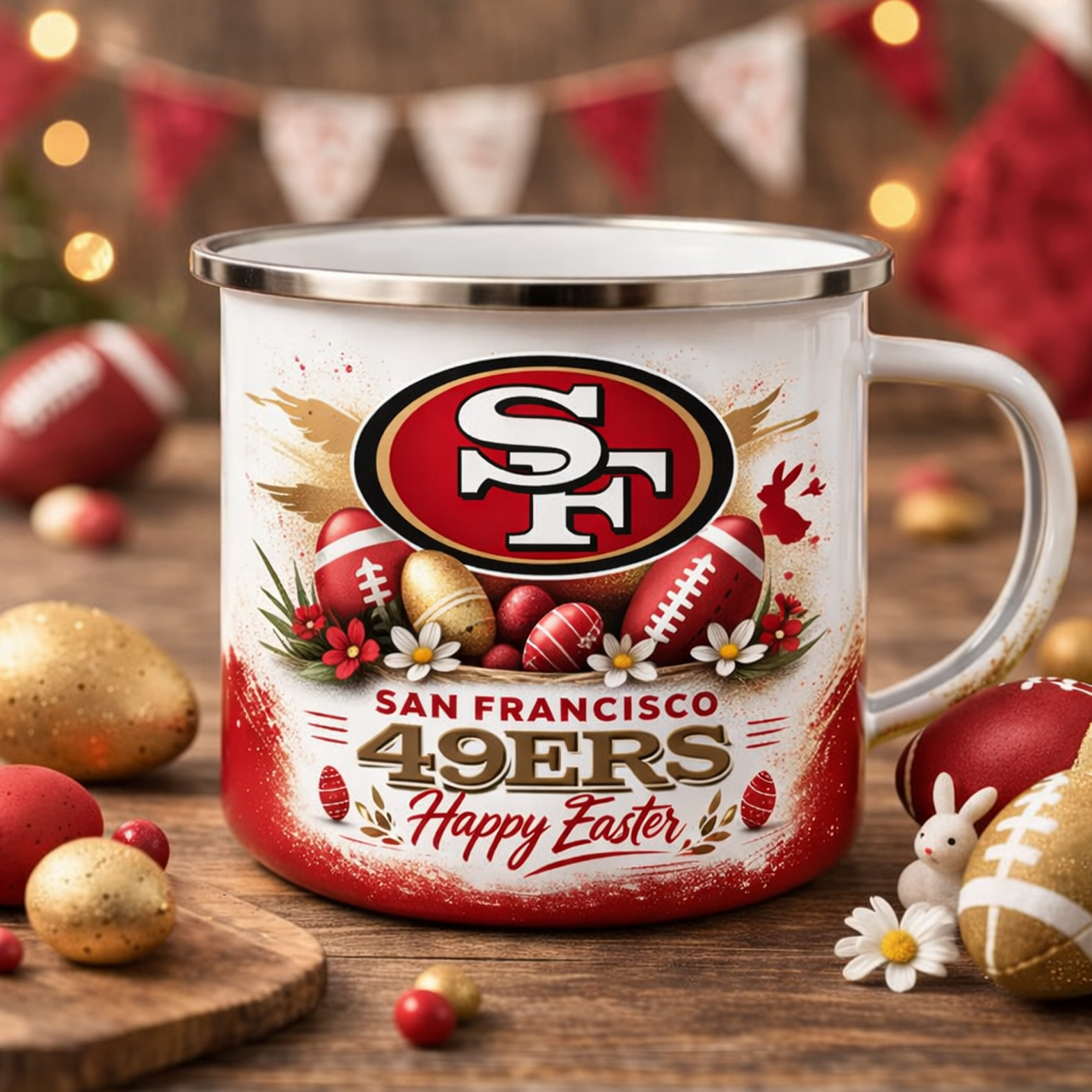 SF X NFL Easter-themed enamel mug NAK NHT