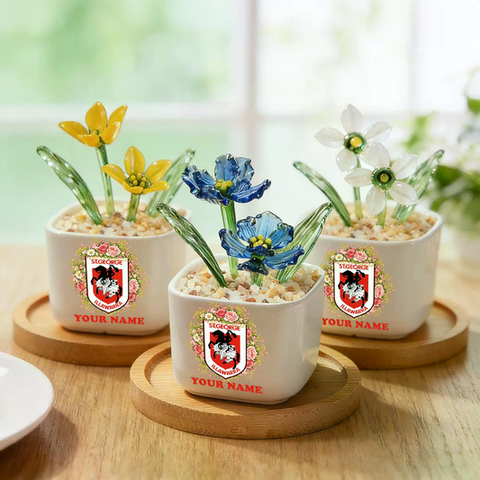 SG _NRL Custom Birth Month Glass Flower Pot Handmade Gift For Fan - Limited Edition NAK TTT