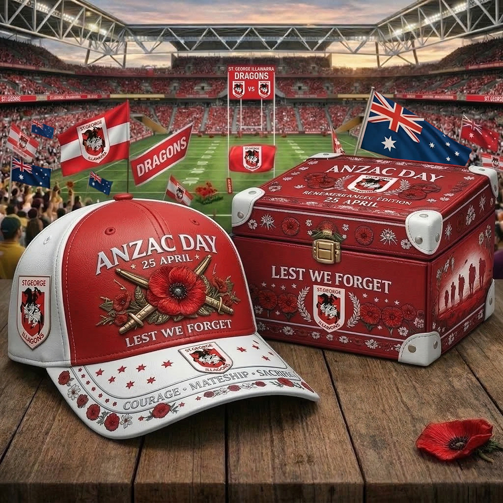 SG_NRL ANZAC Day Heritage Edition - Limited Lest We Forget Team Cap Set NAK TTT