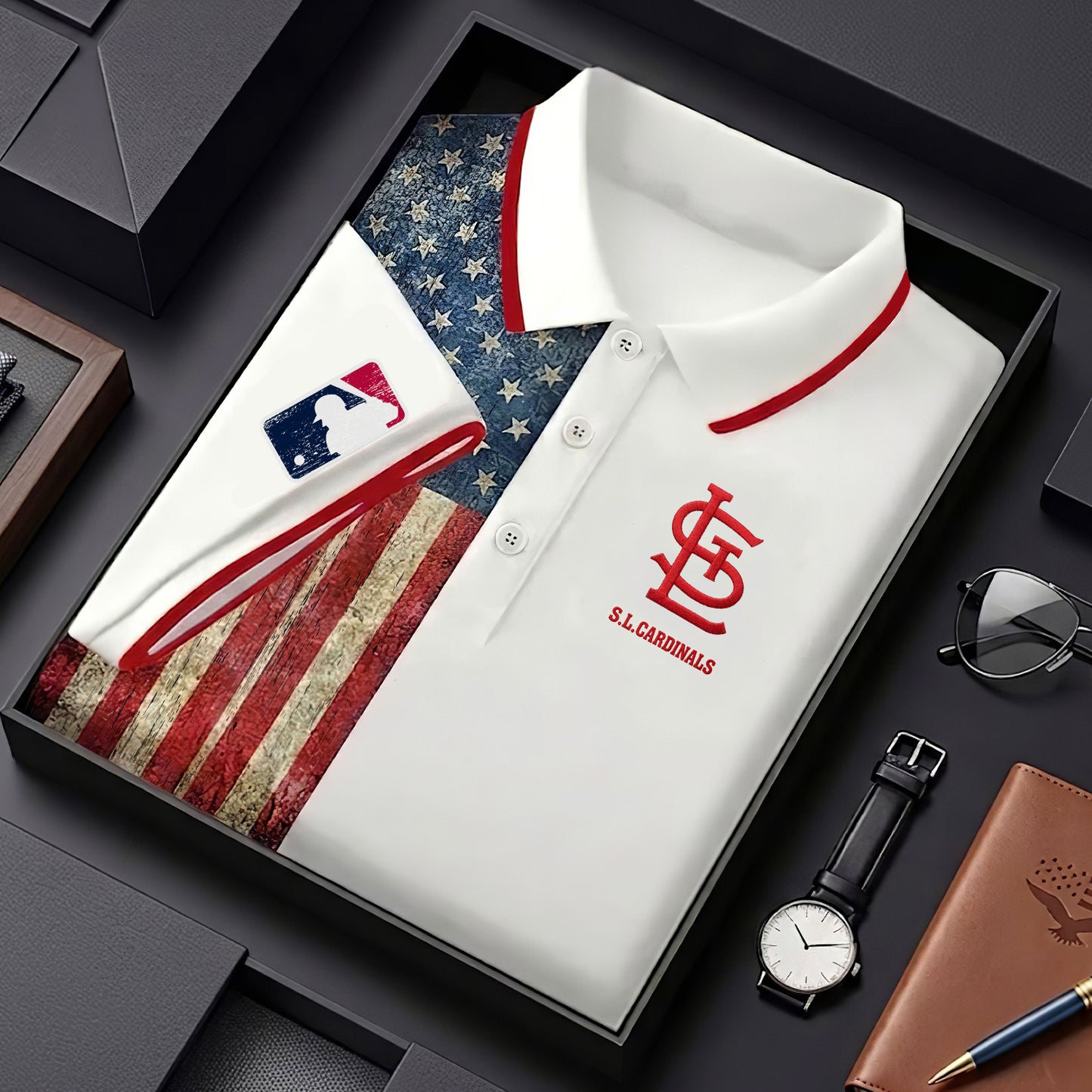 SLC x MLB US Flag Polo Shirt DDT TTTZ