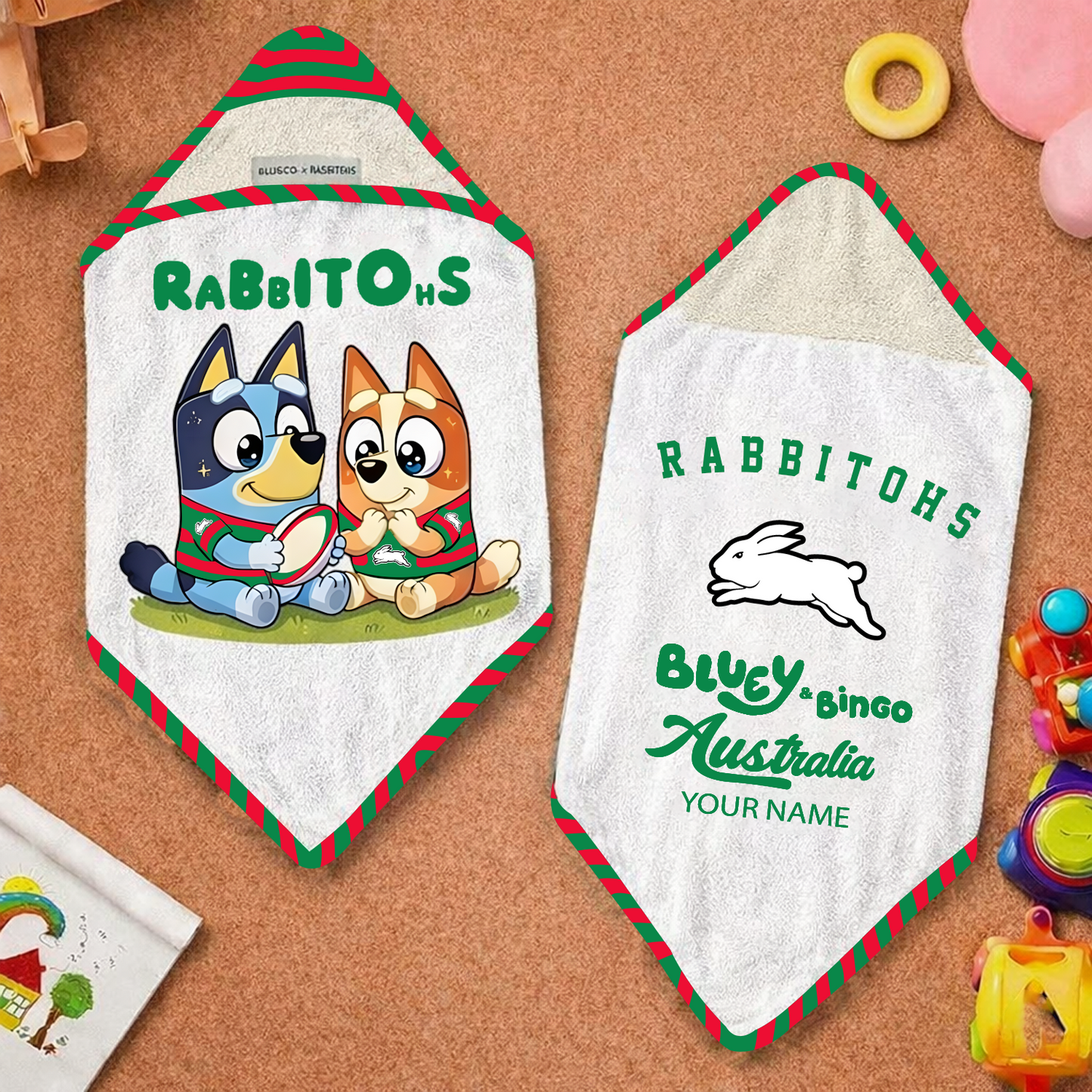 SOU x NRL Cute Baby Bath Hooded Towel NAK NHT