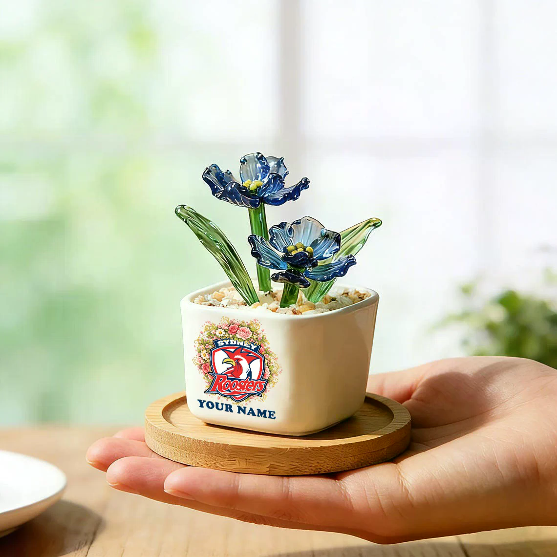 SR _NRL Custom Birth Month Glass Flower Pot Handmade Gift For Fan - Limited Edition NAK TTT