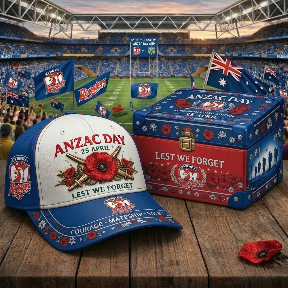 SR_NRL ANZAC Day Heritage Edition - Limited Lest We Forget Team Cap Set NAK TTT