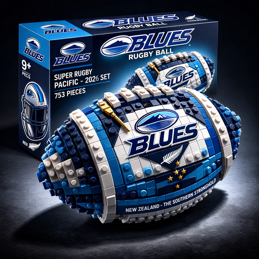 SRP x BLUES Rugby Ball Building Block Set  NAK NHT