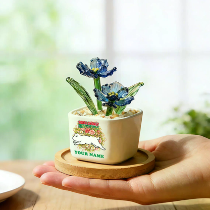 SSR _NRL Custom Birth Month Glass Flower Pot Handmade Gift For Fan - Limited Edition NAK TTT