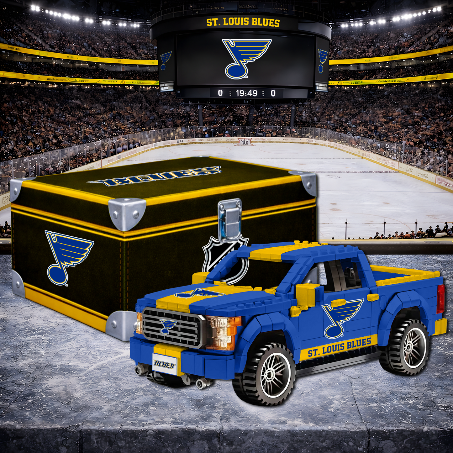 STL X NHL LEGO Toy Truck Set with Collectible Case NAK NHT