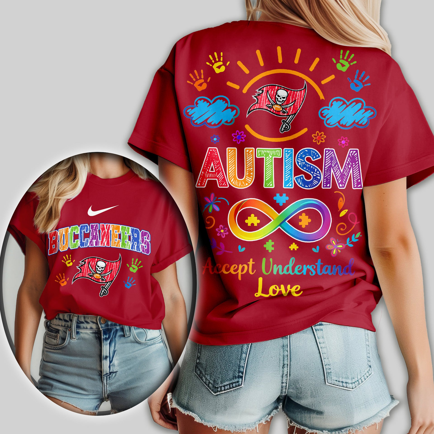 TBB Premium NFL National Autism Acceptance Month Women Shirt DDT NTL