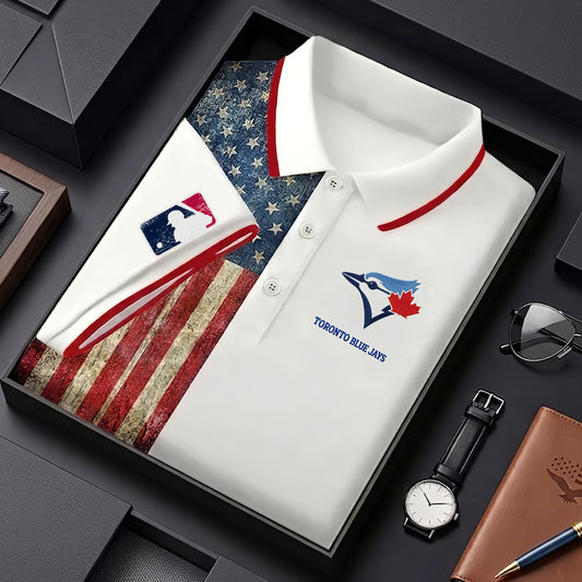 TBJ x MLB US Flag Polo Shirt DDT TTTZ