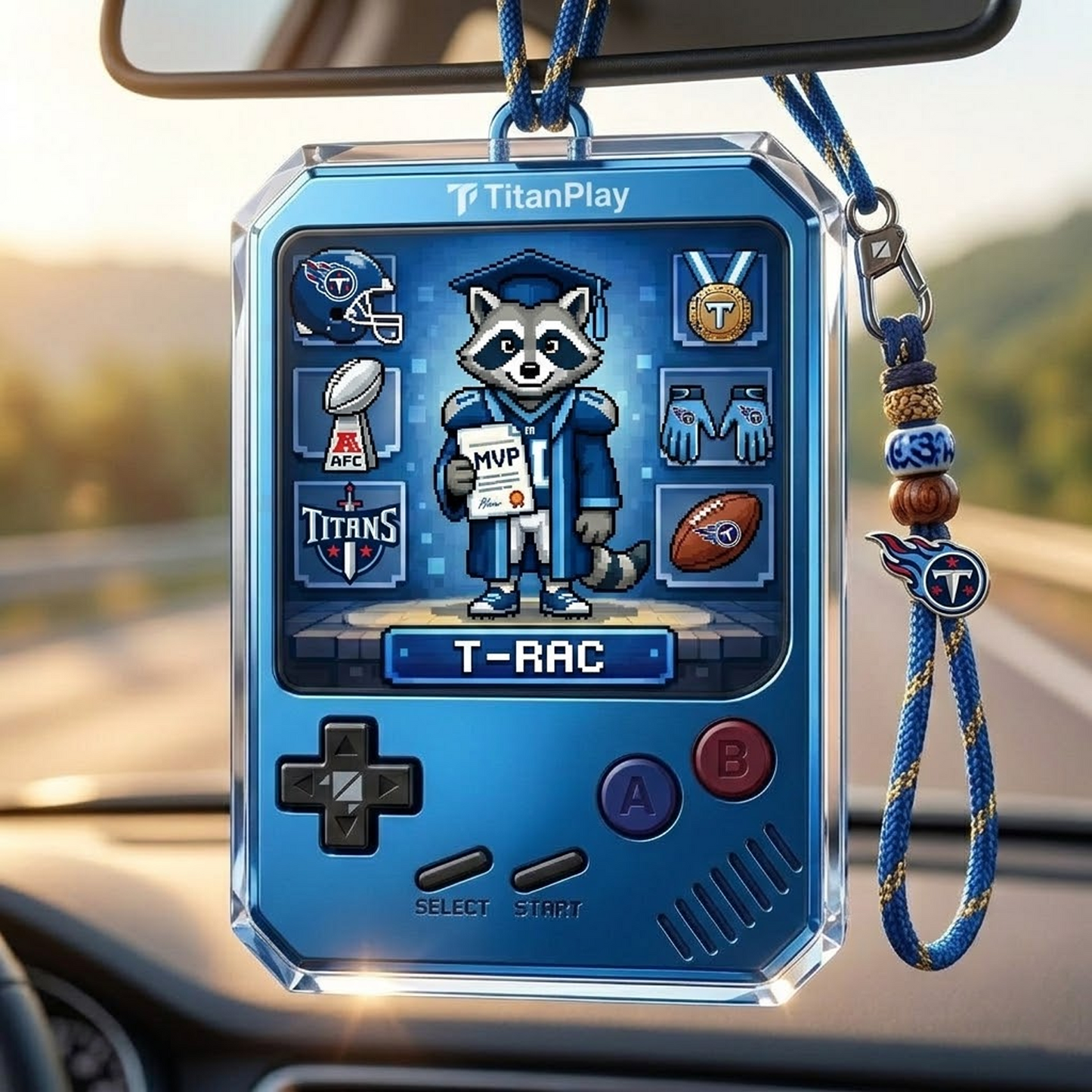 TEN X Classic NFL Football Team Name Car Ornaments NAK NHT