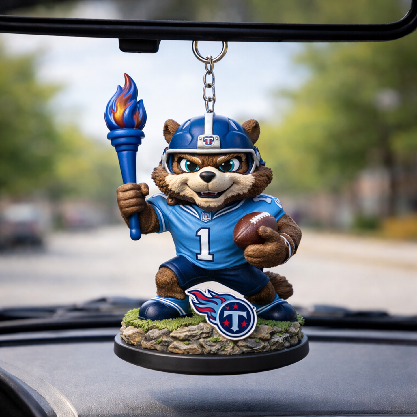 TEN X NFL Football Mascot Car Hanging Ornament NAK NHT