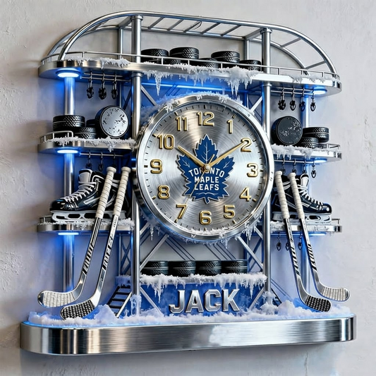 TOR X Personalized ice hockey arena tower themed clock NAK NHT
