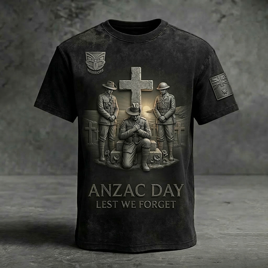 WA _ NRL ANZAC Day Commemorative T-Shirt - Lest We Forget Edition NAK TTT