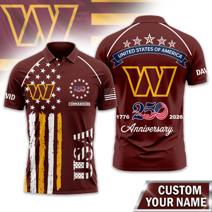 WC Premium NFL American Semiquincentennial Polo Shirt DDT NTL