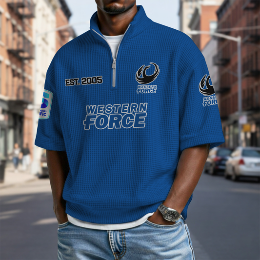 WF x SRP Waffle Short Sleeved Polo Shirt DDT NTL